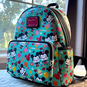 NWT DISNEYLAND MICKEY AND MINI LOUNGEFLY BACKPACK DISNEY PARK